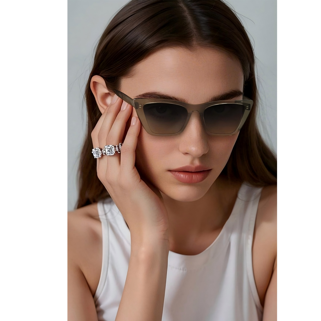 Gafas de sol grandes para mujer – Estilo vintage, livianas y cómodas 2039AC