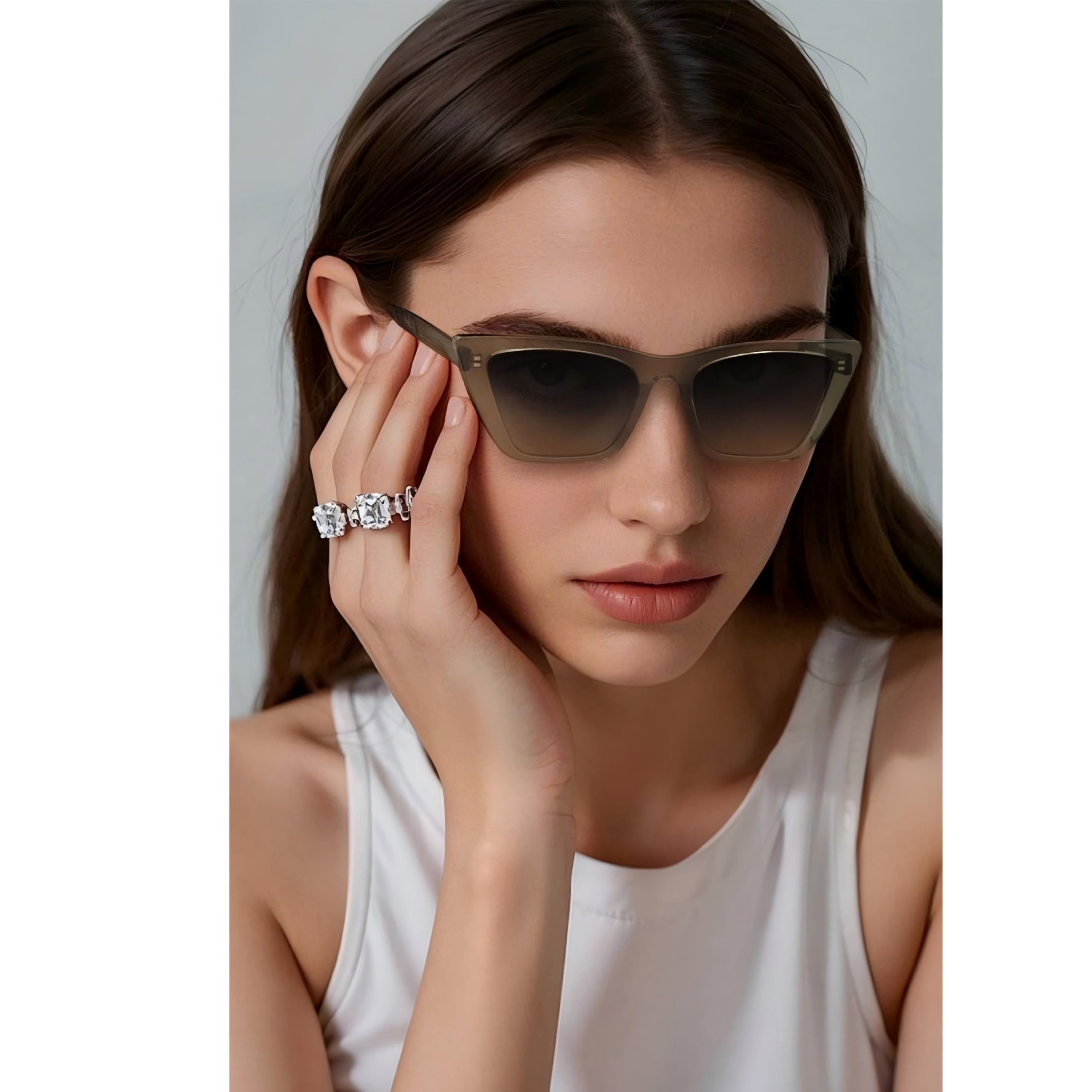 Gafas de sol grandes para mujer – Estilo vintage, livianas y cómodas 2039AC