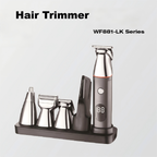 Set de cortapelos profesional con pantalla digital y múltiples accesorios