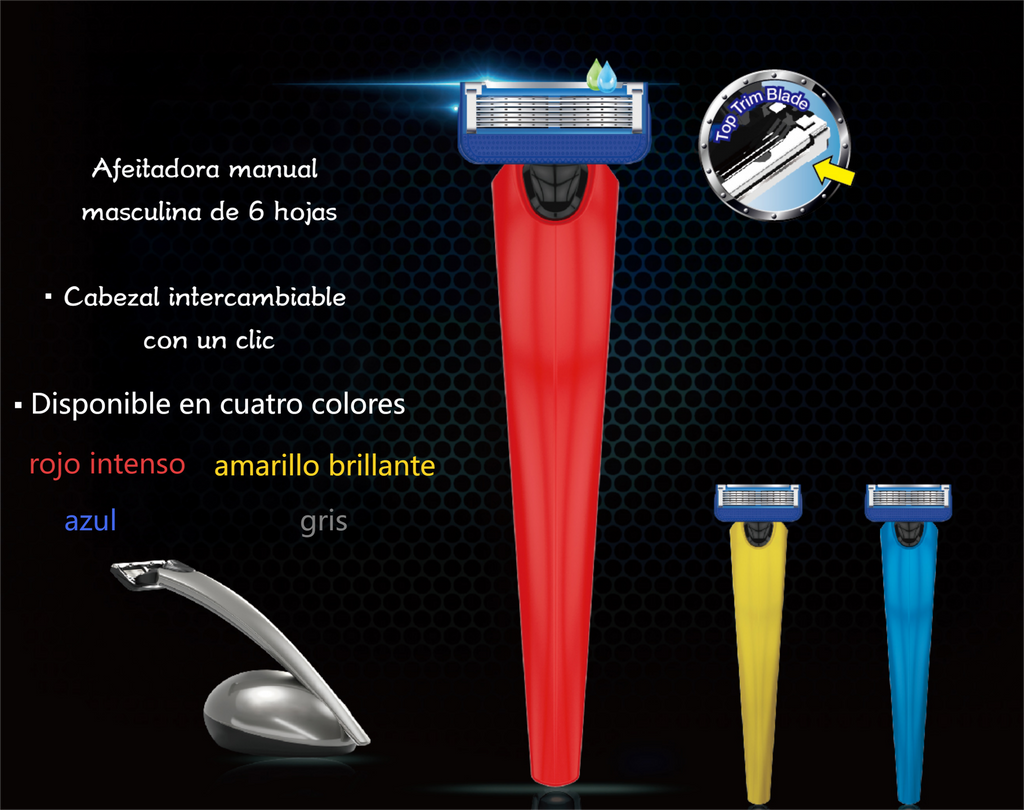 Afeitadora manual de 6 capas