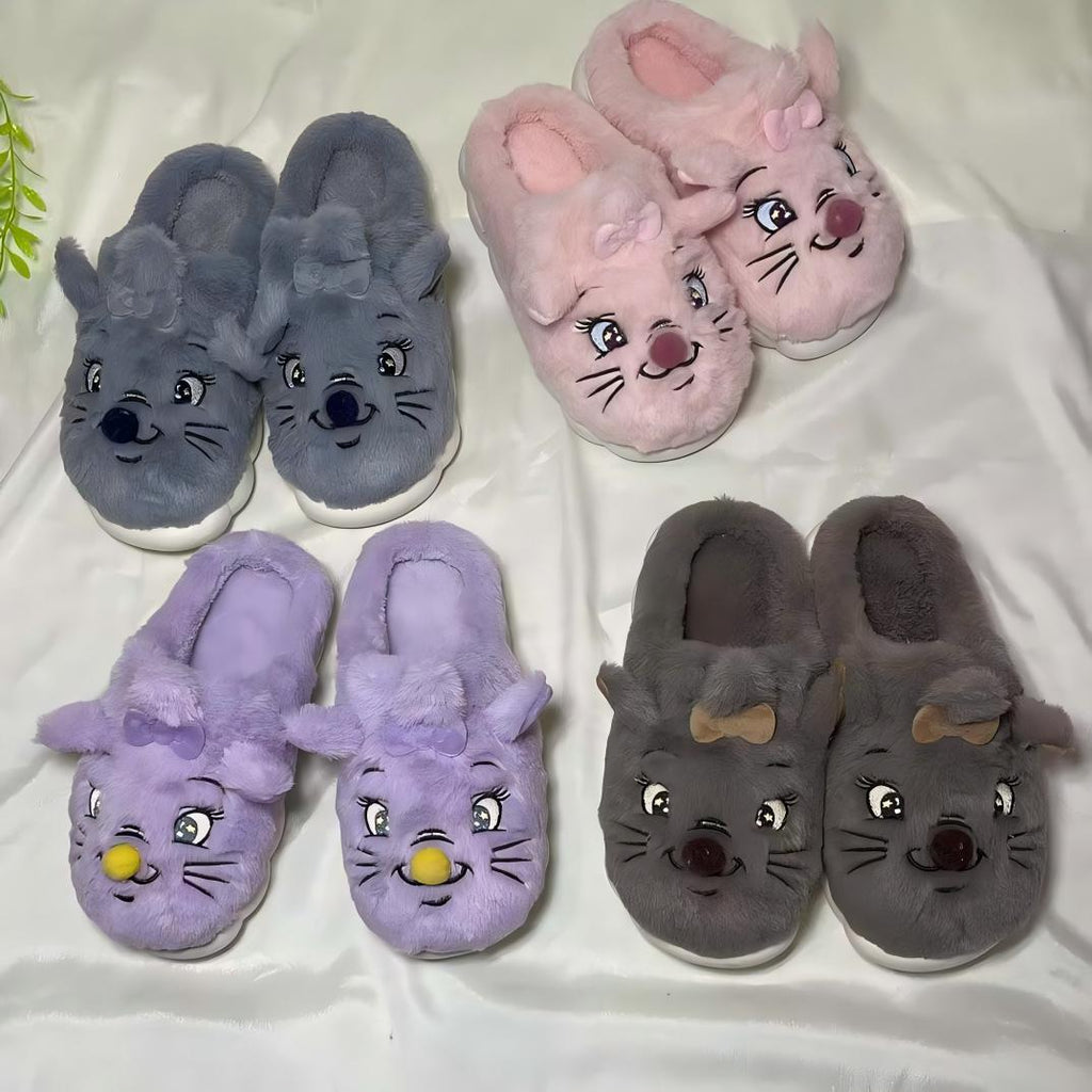 Pantuflas de invierno cálidas antideslizantes9