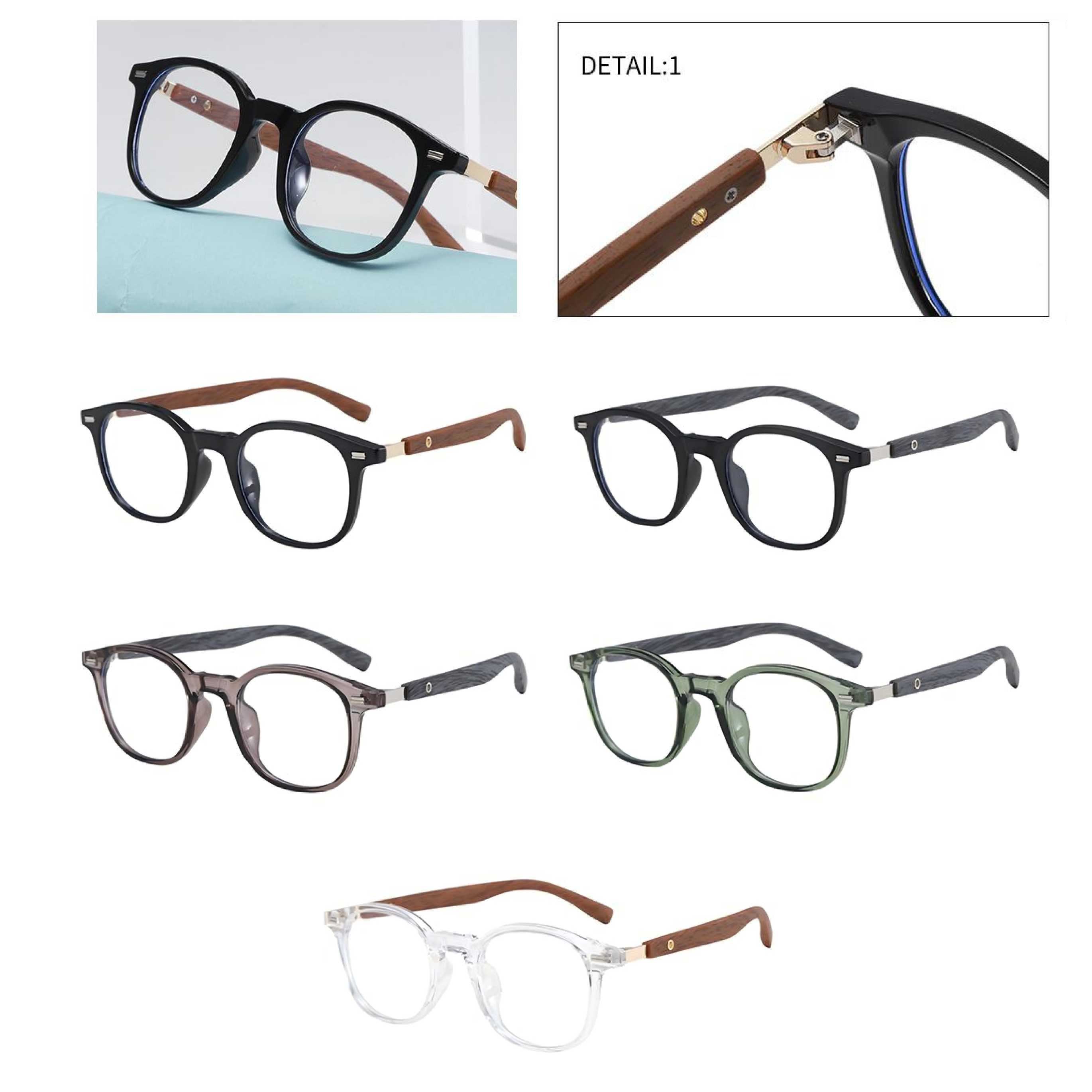 Gafas TR90 efecto madera – monturas ultraligeras estilo natural--278876