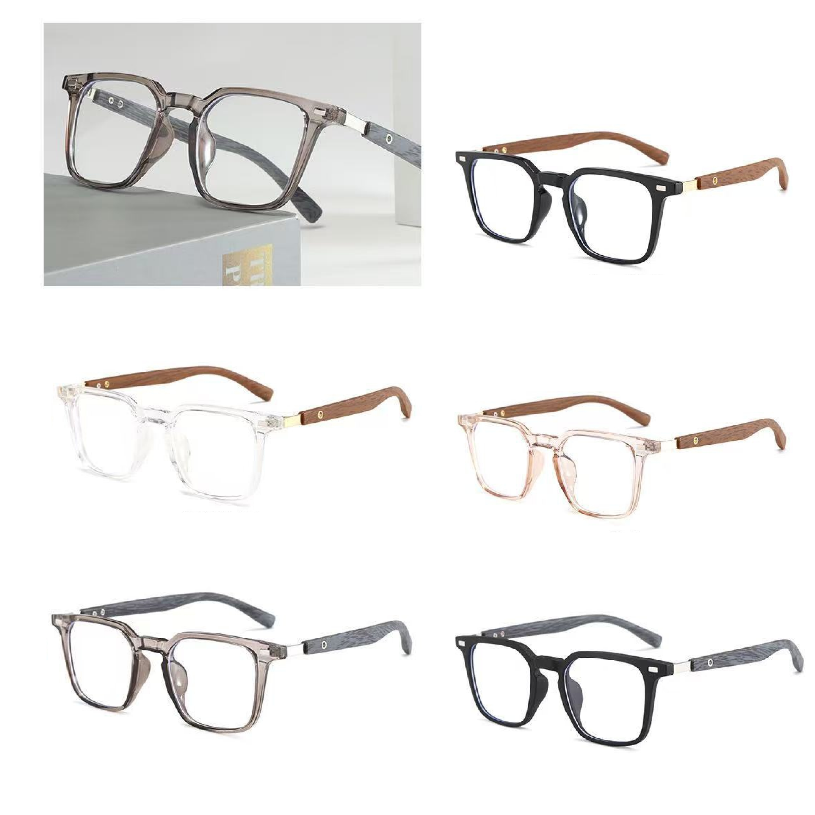 Gafas TR90 efecto madera – monturas ultraligeras estilo natural--280876