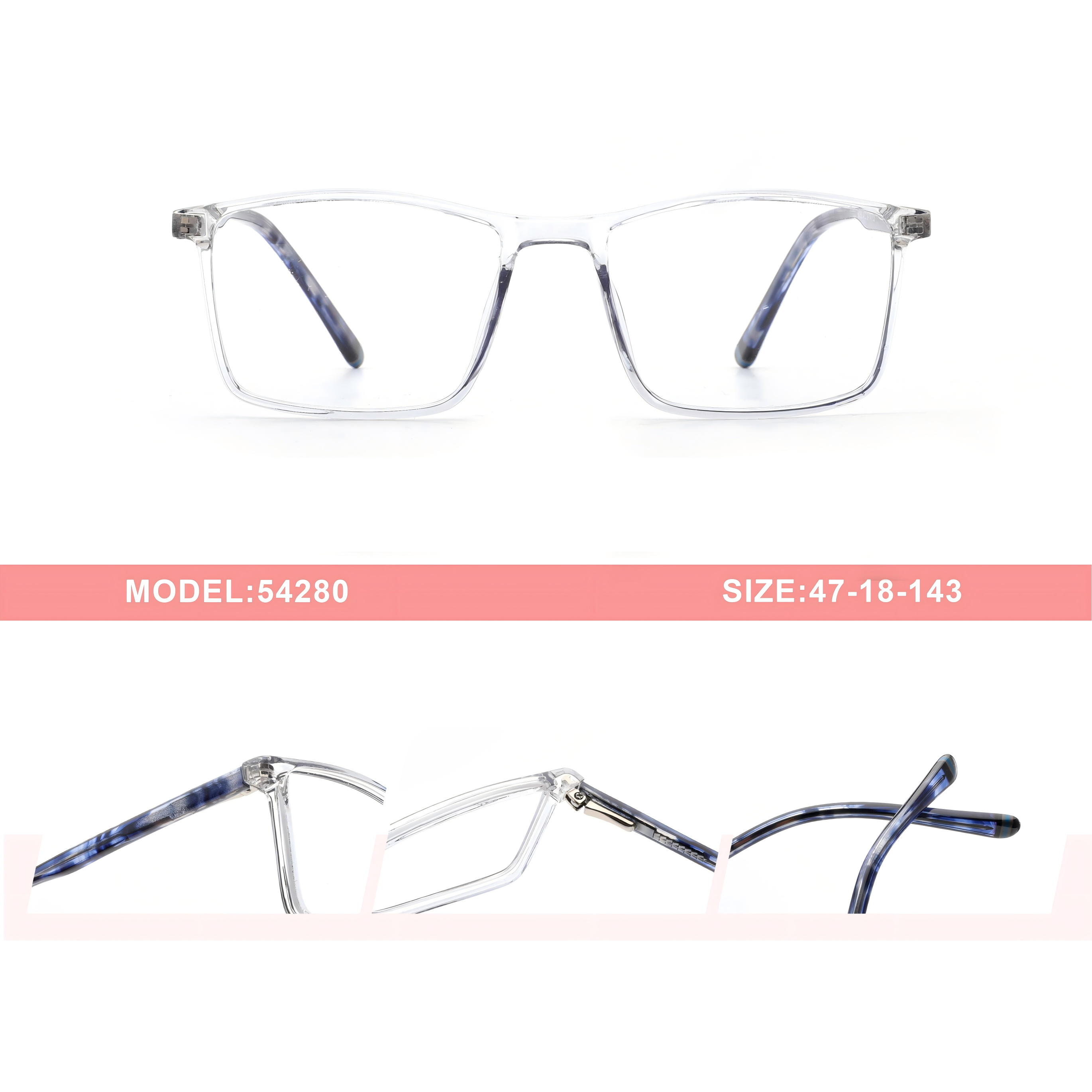 【Montura de gafas TR ultraligera】Nuevo diseño, resistente y disponible en varios colores #54280