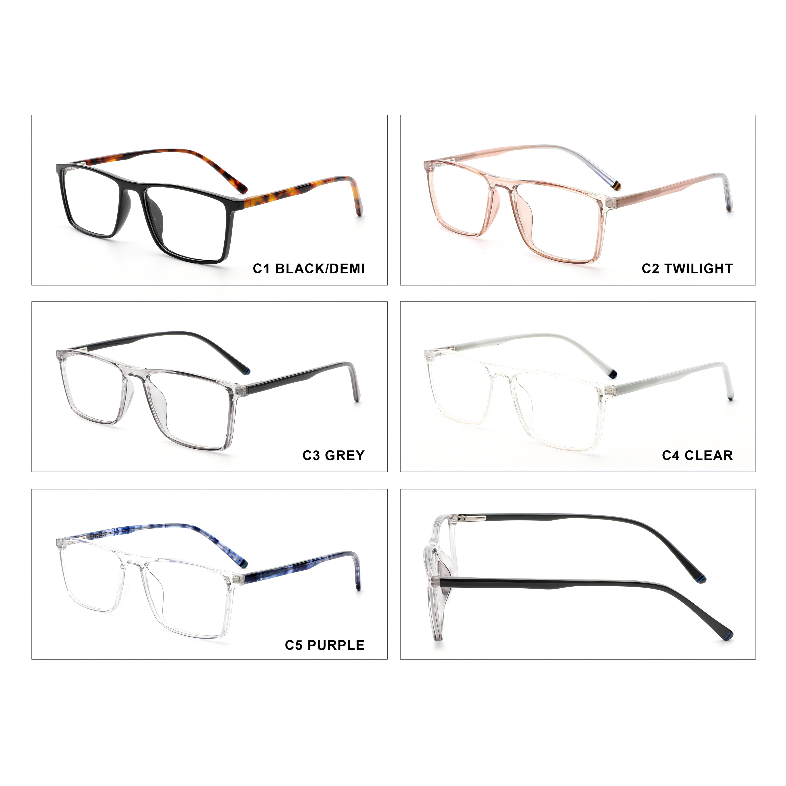 【Montura de gafas TR ultraligera】Nuevo diseño, resistente y disponible en varios colores #54278