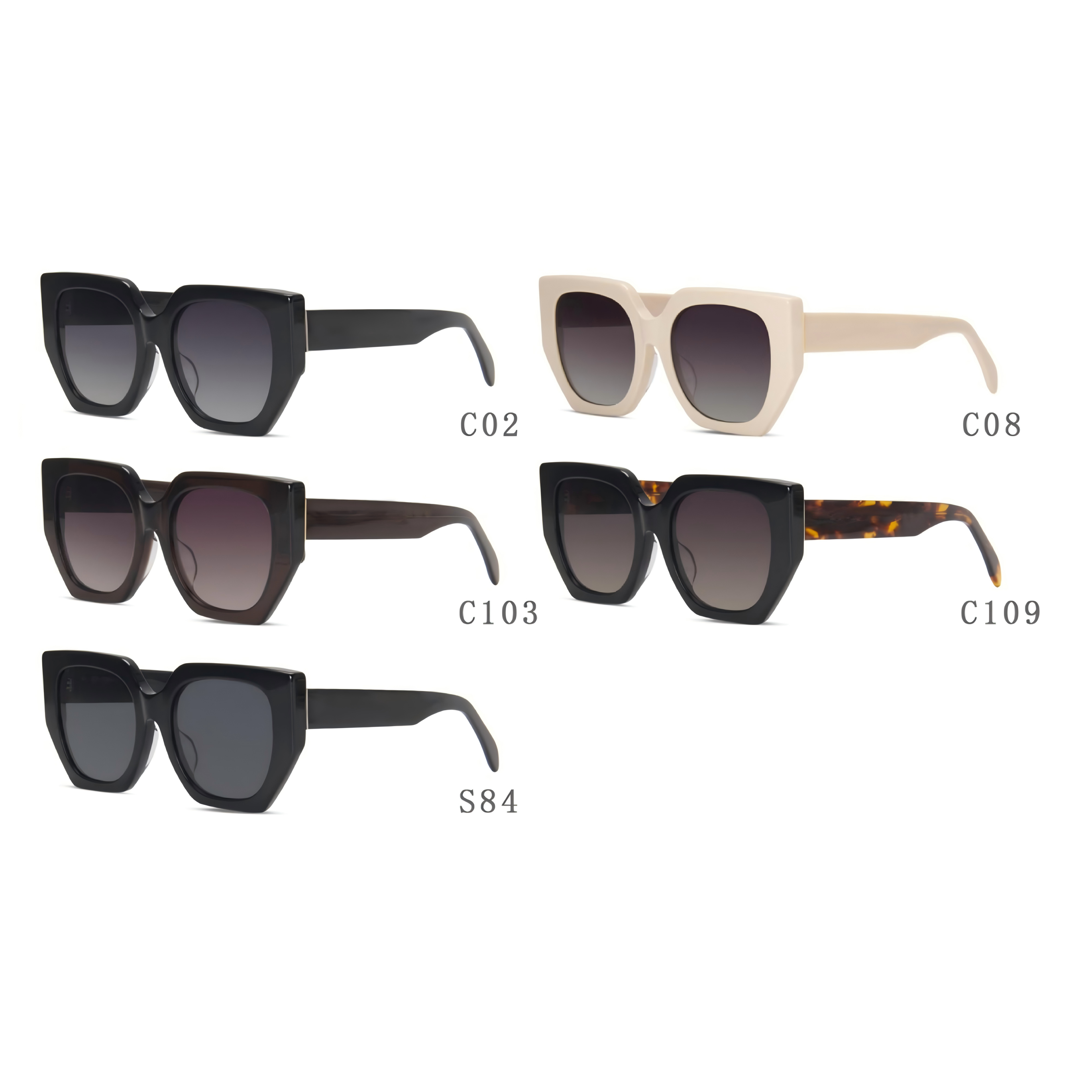 Retro Round Women’s Sunglasses – Vintage Style with Anti-UV Lenses 2031AC