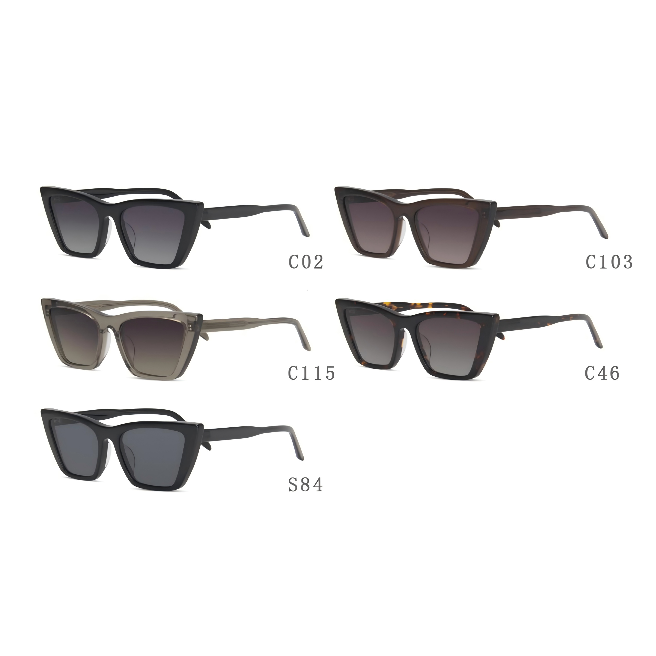 Gafas de sol grandes para mujer – Estilo vintage, livianas y cómodas 2039AC