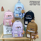 Mochila escolar unisex, mochila de doble hombro, gran capacidad, ligera y resistente