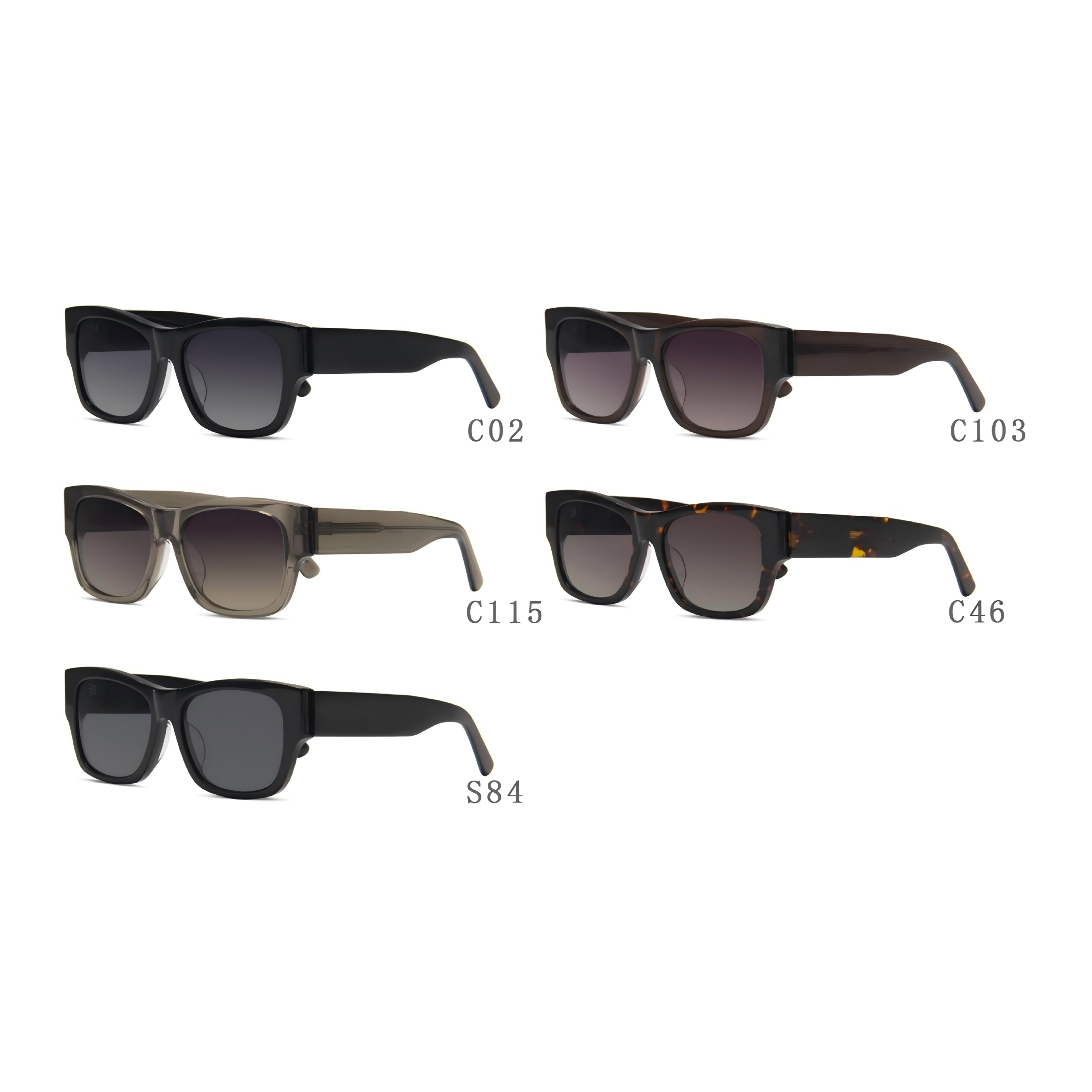 Gafas de sol grandes para mujer – Estilo vintage, livianas y cómodas 2043AC