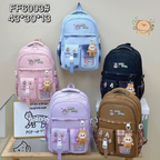 Mochila escolar unisex, mochila de doble hombro, gran capacidad, ligera y resistente