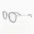 Montura de gafas ópticas unisex, estilo retro cuadrado, marco metálico ultraligero – Modelo B8002-B8003