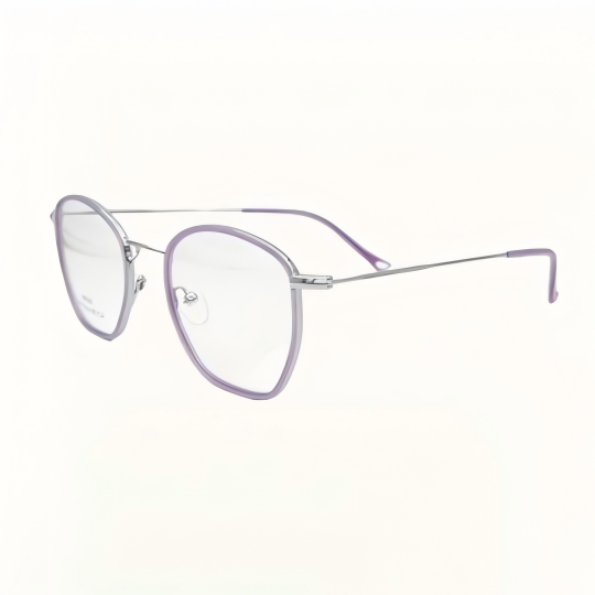 Montura de gafas ópticas unisex, estilo retro cuadrado, marco metálico ultraligero – Modelo B8002-B8003