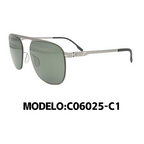 Gafas de sol para hombre estilo aviador, marco metálico polarizado – Modelo C06025(55-17-145)