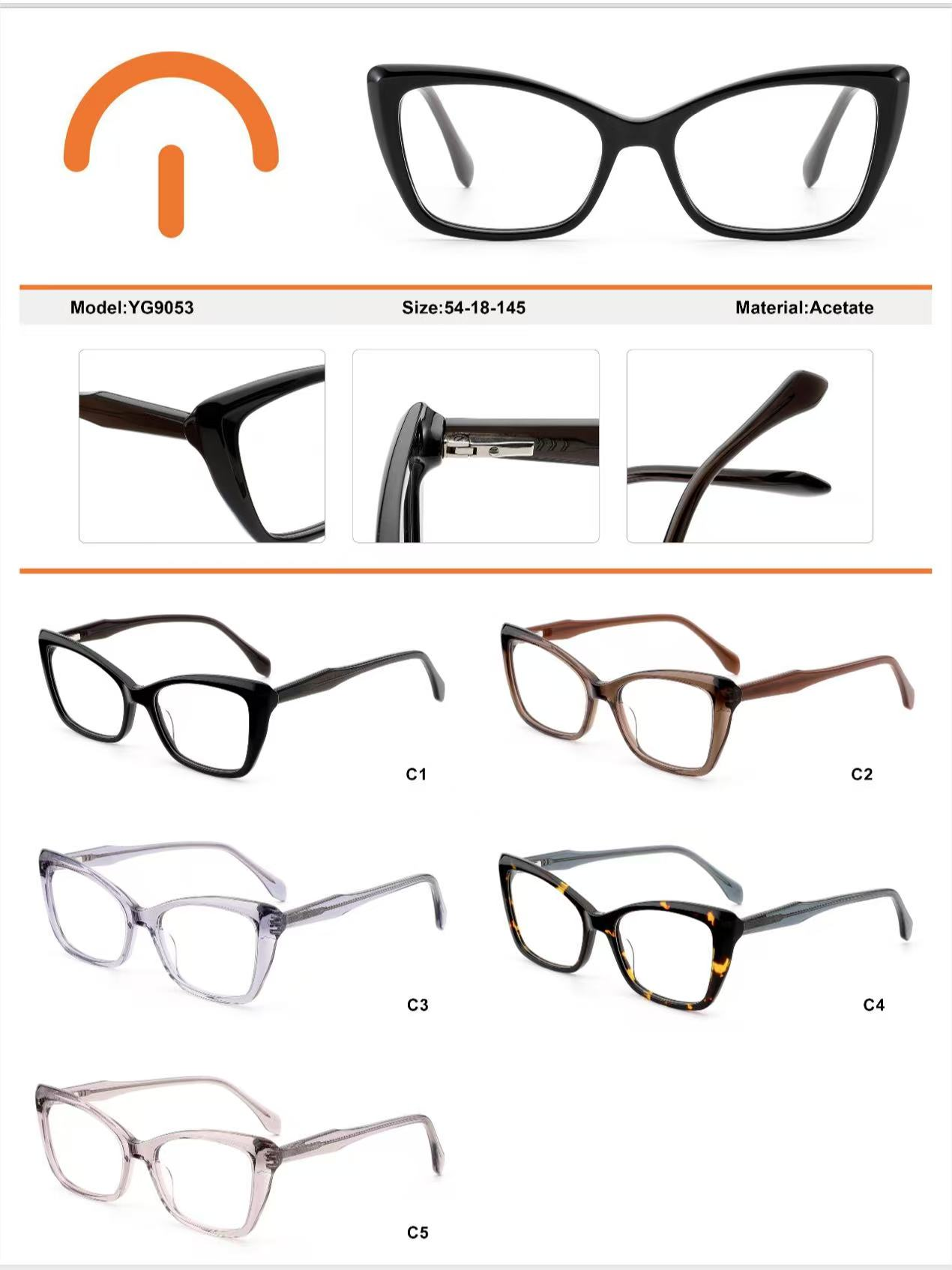 YG9053#Gafas vintage#Gafas de moda#Envío internacional