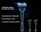 Afeitadora manual de 6 capas